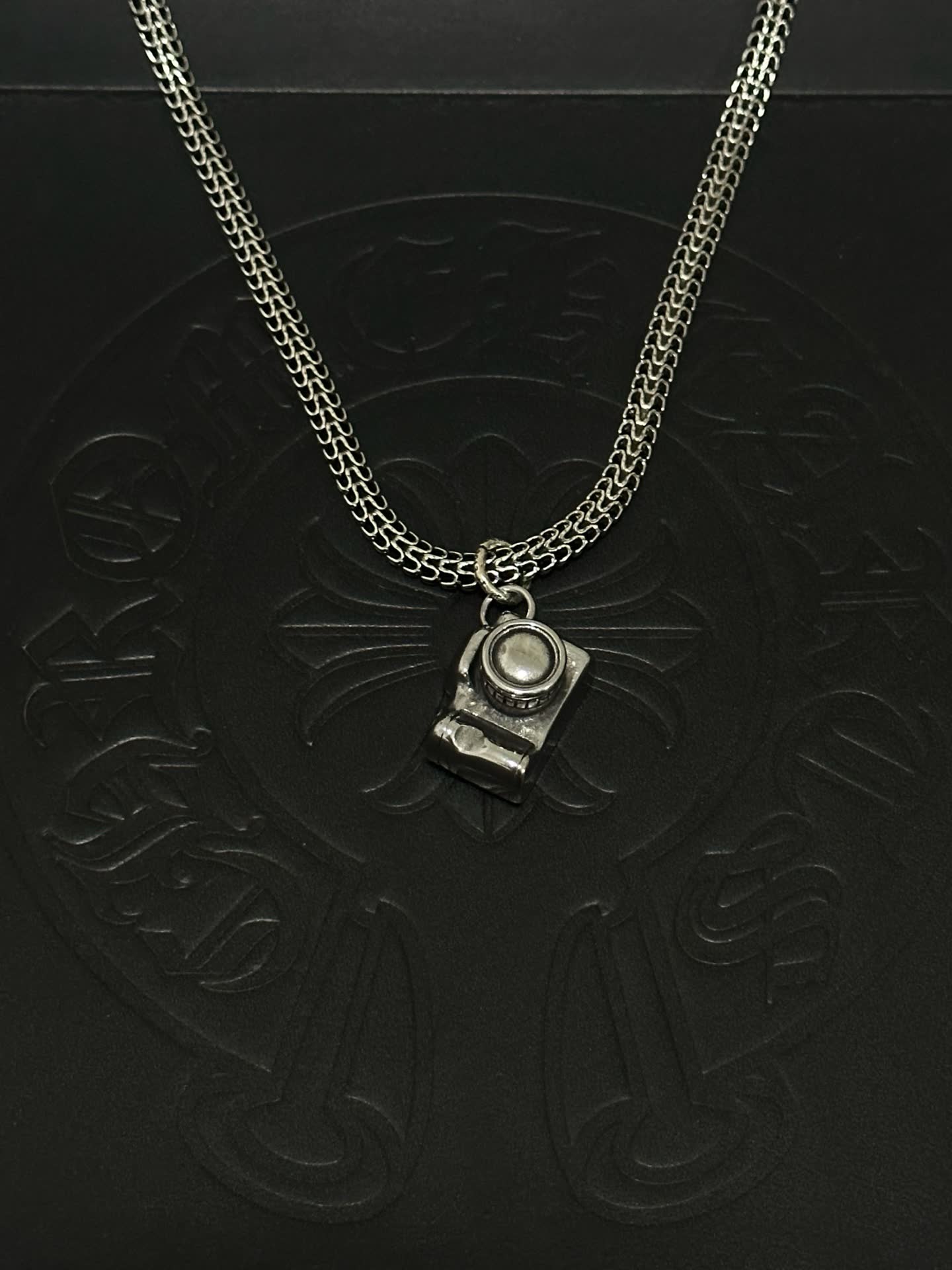 Chrome Hearts Silver Camera Pendant Necklace